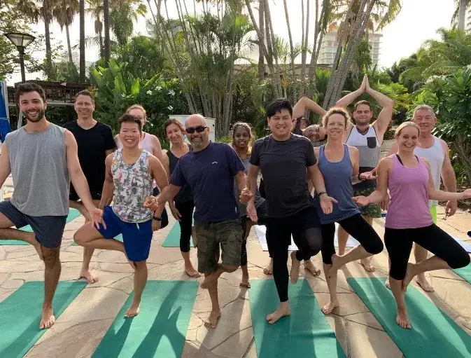Private group yoga class Gold Coast